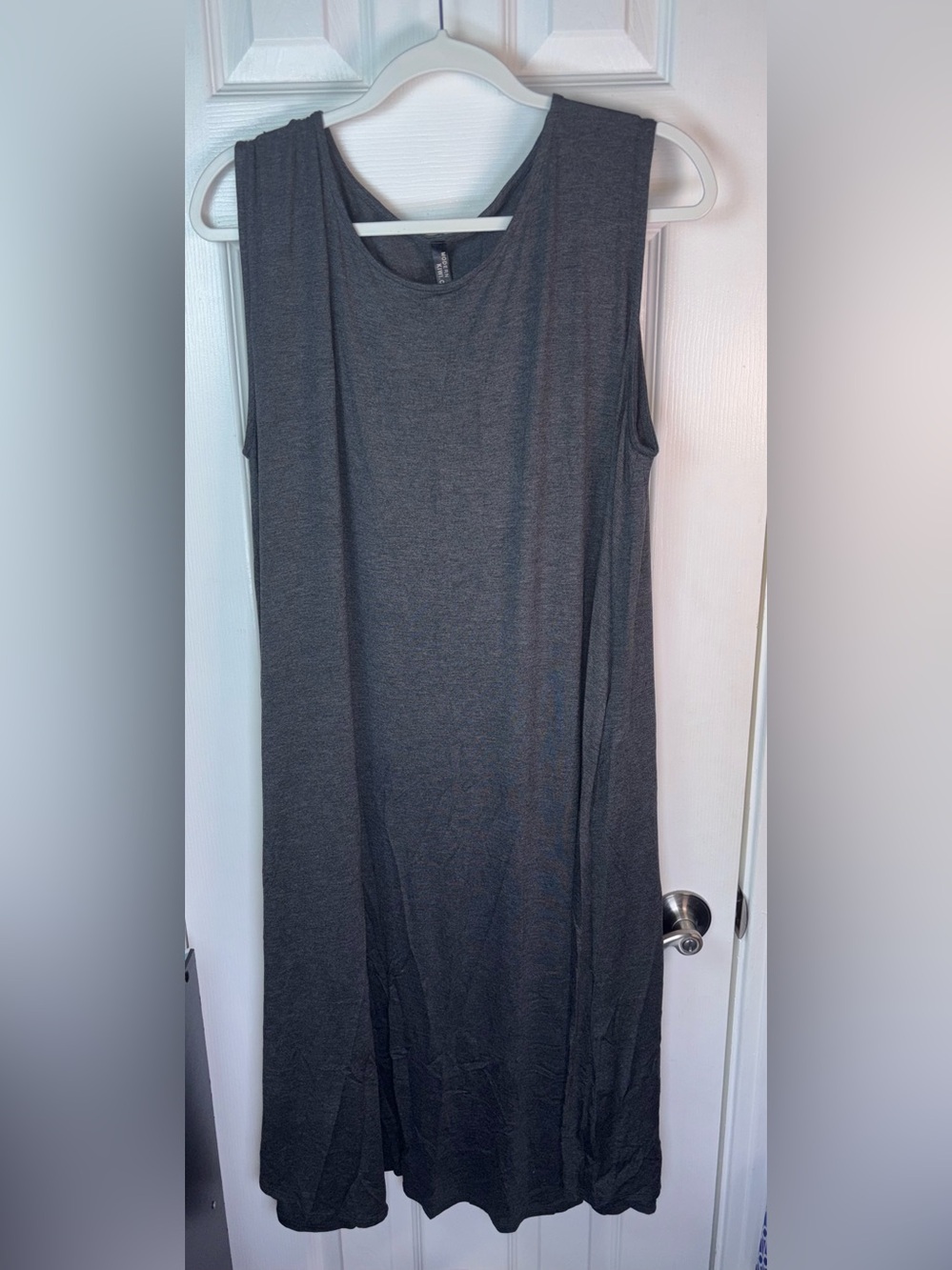 Sleeveless Charcoal Midi Dress - Effortless Everyday Style